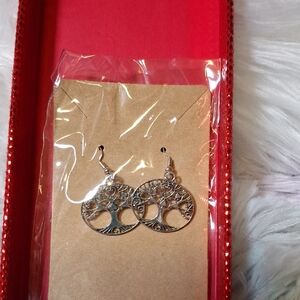 Elegant Silver Tree of Life Earrings